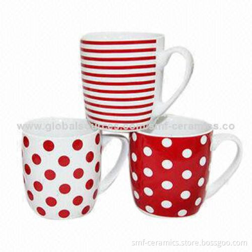 12oz drum mug with full dot printing, porcelain mug with various colors and shapes